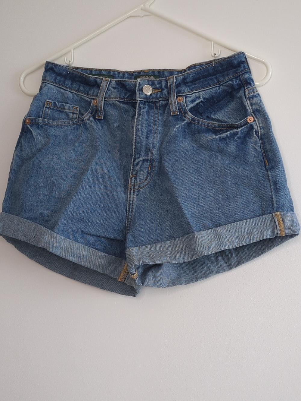Wild Fable | Happy Emroidered Jean Shorts Highest Rise Mom Shorts | 2/26R